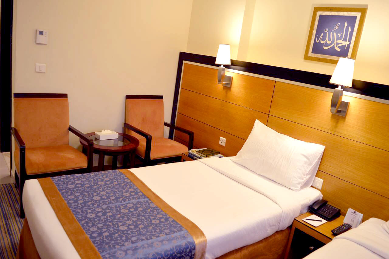 Twin Single Room in Al Eiman Taibah Hotel, Madinah